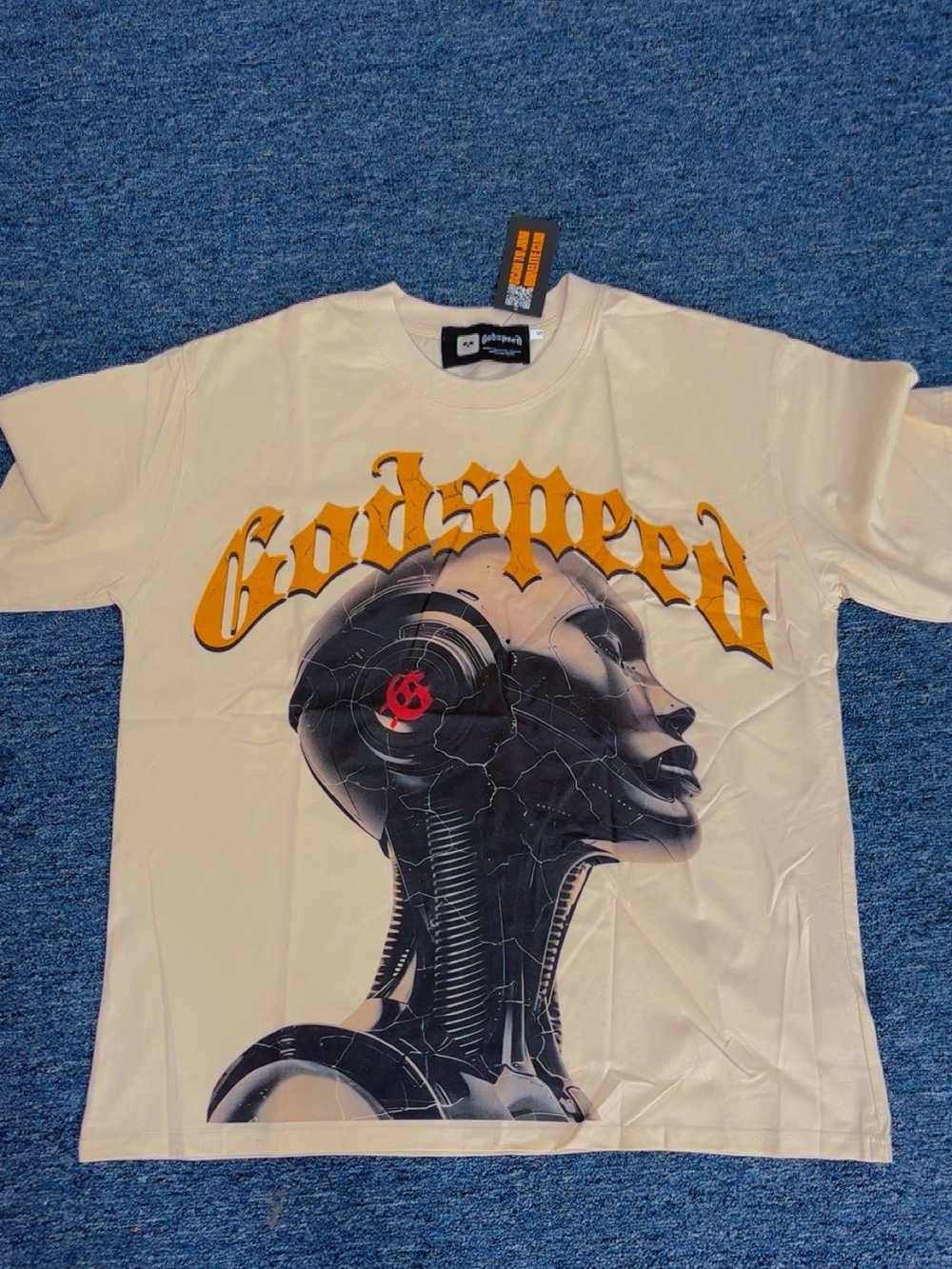 Graphic Crew Neck T-Shirt - Cream